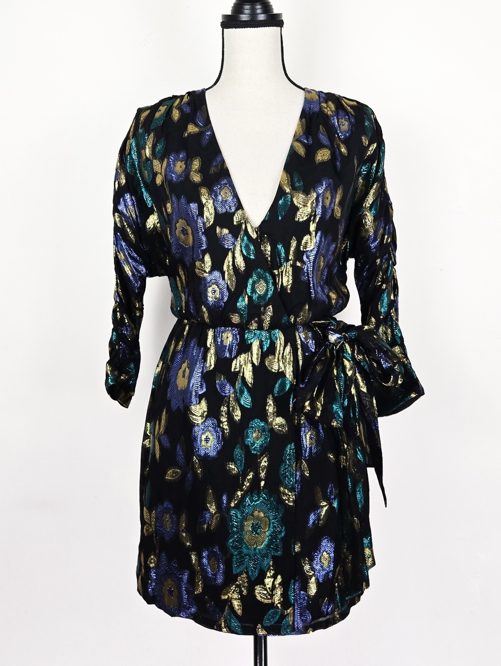 NWT Lovers+Friends Durant Peacock Lurex Mini Cocktail Dress